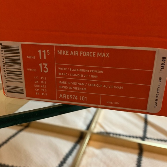 Nike Air Force Max size 11.5 NEW IN BOX - Picture 6 of 6